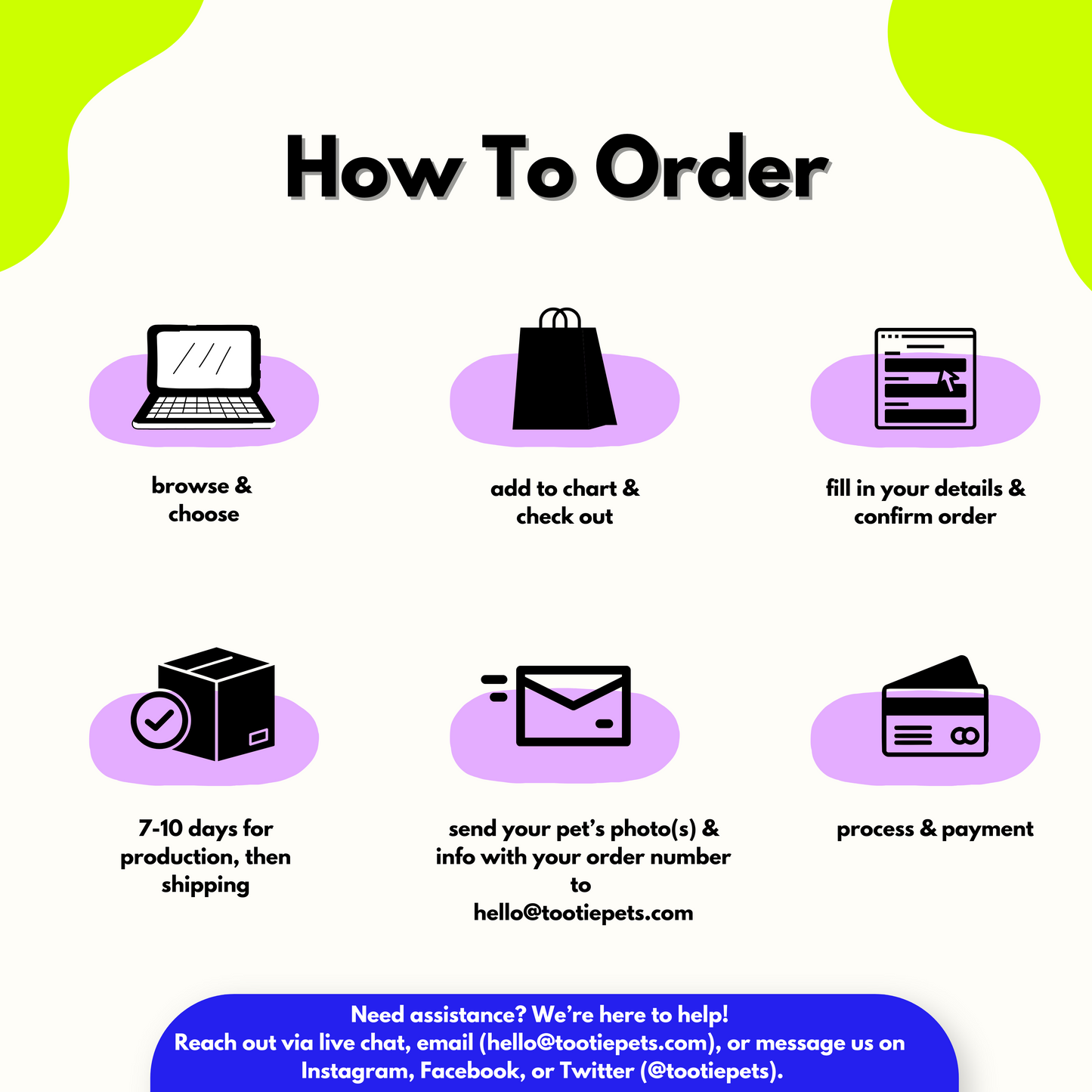 tootie pets how to order guide